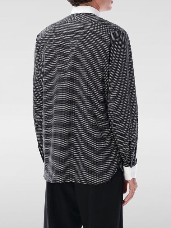 25FW 톰포드 다이아몬드 프린트 클래식 핏 버튼업 셔츠 HLVA03C0008 NWA Black - TOMFORD