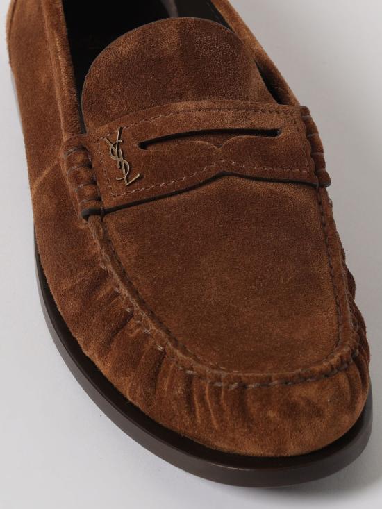 25FW 생로랑 스웨이드 페니로퍼 8211732OYAA 2732 Dark - SAINT LAURENT