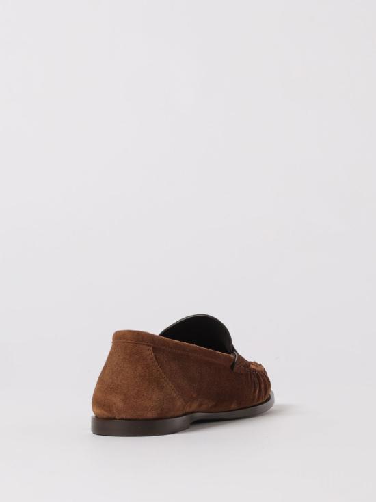 25FW 생로랑 스웨이드 페니로퍼 8211732OYAA 2732 Dark - SAINT LAURENT