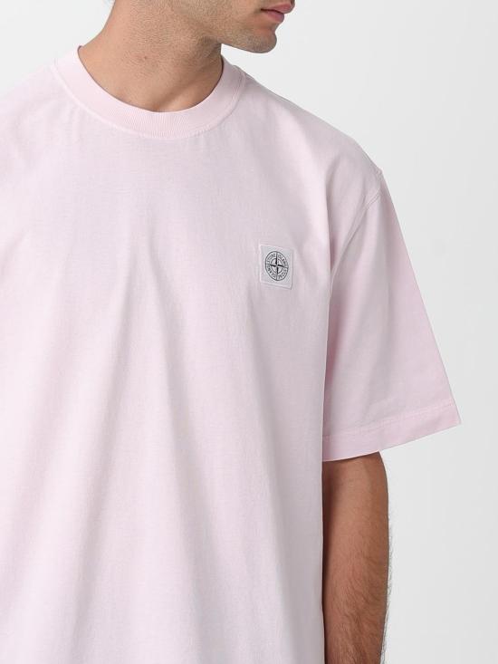25FW 스톤 아일랜드 반팔 티셔츠 2100025S0115 V0080 Pink - STONE ISLAND