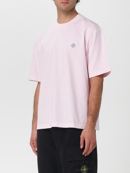 25FW 스톤 아일랜드 반팔 티셔츠 2100025S0115 V0080 Pink - STONE ISLAND