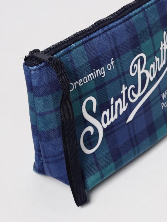 25FW 세인트바쓰 클러치/파우치 ALI0002 TARTAN TRTN65 00145I Blue - MC2 SAINT BARTH