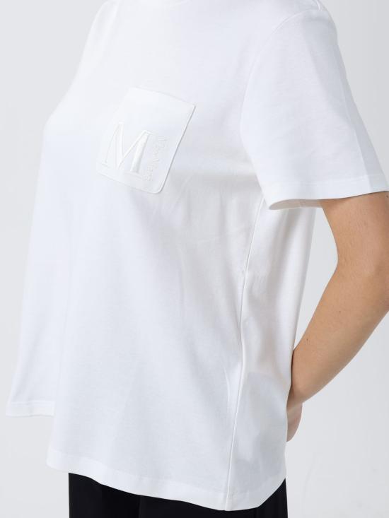 25FW 에스막스마라 반팔 티셔츠 2529976011600 001 White - 'S MAX MARA