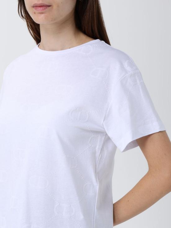 25FW 트윈셋 반팔 티셔츠 252TP2055 00001 White - TWINSET