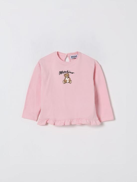 25FW [키즈] 모스키노 티셔츠 MDO00SLBA11 50209 Pink