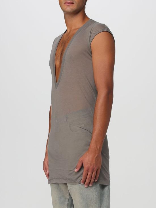25FW 릭 오웬스 반팔 티셔츠 RU02E1157UC 34 Grey - RICK OWENS