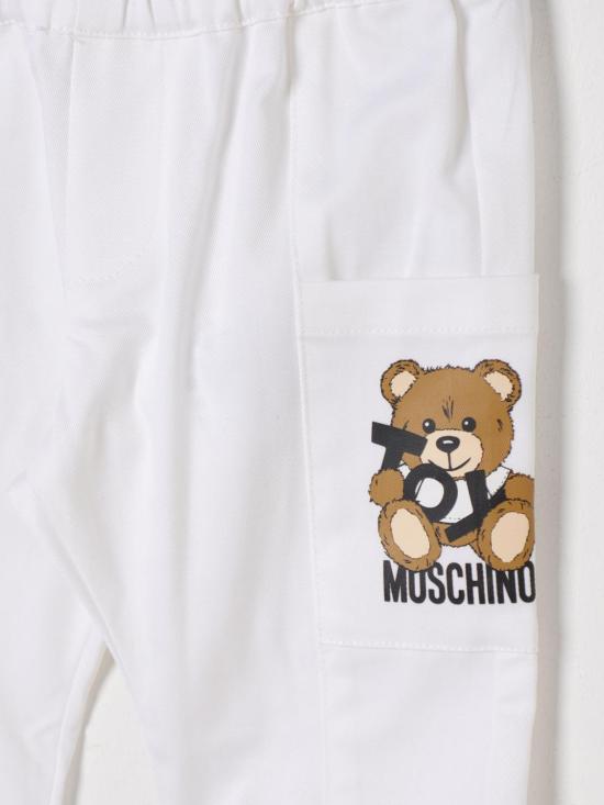 25FW [키즈] 모스키노 팬츠 MUP05CLPA01 10101 White - MOSCHINO