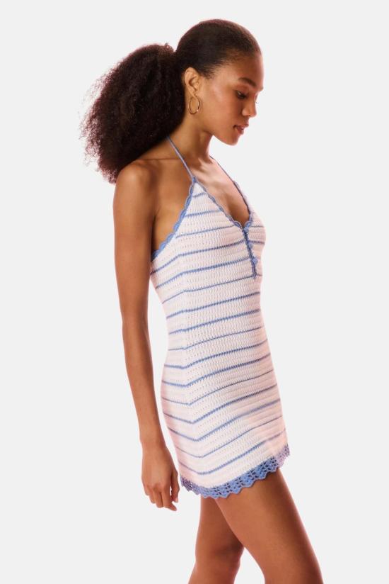  러브쉐이크팬시 숏 원피스 러브 쉑 팬시 릴리벨 스트라이프 크로셰 미니 드레스 - LOVESHACKFANCY