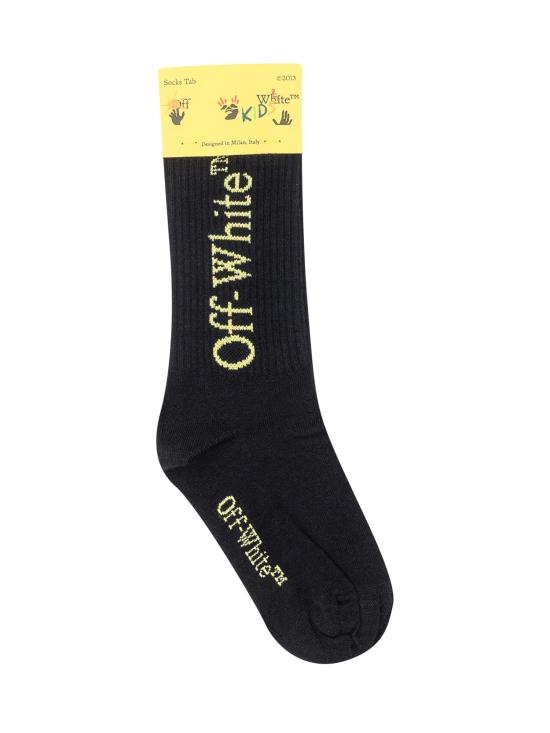 25FW [키즈] 오프화이트 발목 양말 OBRA003F25KNI002 1018 BLACK YELLOW