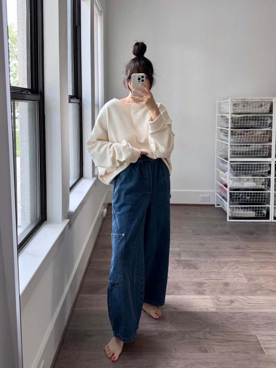  밀스 데님 팬츠 식사 셰프 팬트 랜치 데님