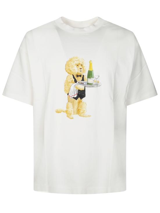 25FW 드롤드무슈 반팔 티셔츠 I TS271 CO002 OW OFF WHITE BIANCO