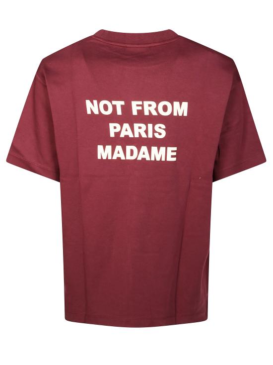 25FW 드롤드무슈 반팔 티셔츠 I TS203 CO002 WN WINE BORDEAUX - DROLE DE MONSIEUR