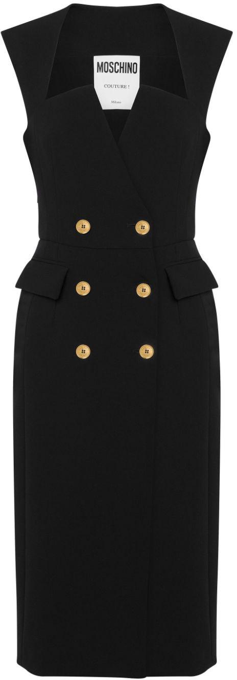 24FW 모스키노 미디 원피스 A040755240555 BLACK