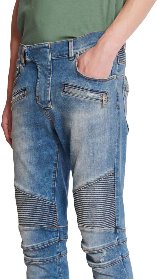 25SS 발망 데님 팬츠 EH1MG115DF44 BLUE - BALMAIN