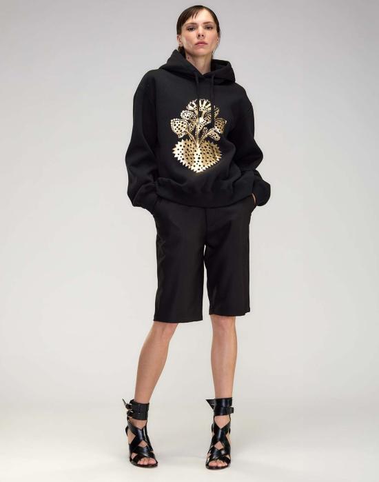  신시아 로리 스웨터 신시아 로울리 하트 오브 골드 스웨트셔츠 블랙 - CYNTHIA ROWLEY