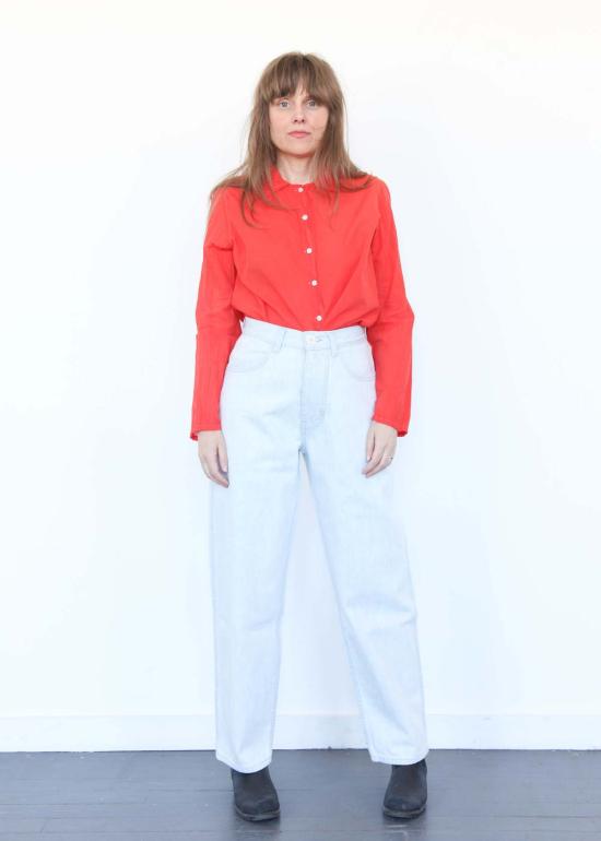  제시 캄 데님 팬츠 제시 캠 캘리포니아 와이드 진 페일 블루 - JESSE KAMM