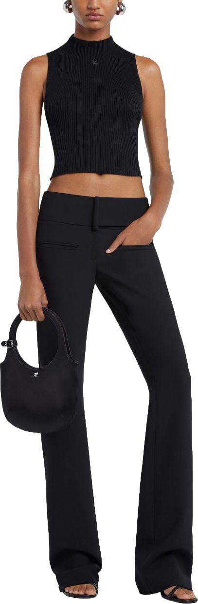  쿠레쥬 민소매 티셔츠 225MTO402FI00499999 BLACK - COURREGES