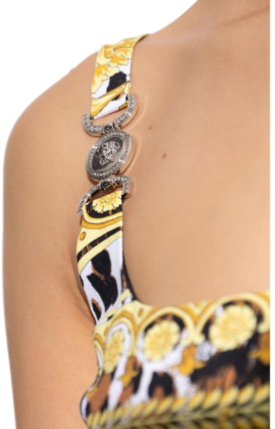 24FW 베르사체 미디 원피스 10164101A124835W050 WHITE - VERSACE