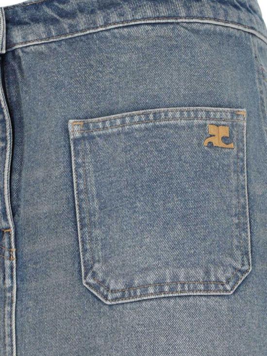  쿠레쥬 숏 스커트 324DJU191DE00337052 BLUE - COURREGES