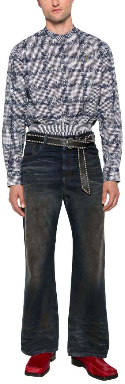 25SS 비비안웨스트우드 셔츠 2401003XW011TO302 BLACK - VIVIENNE WESTWOOD