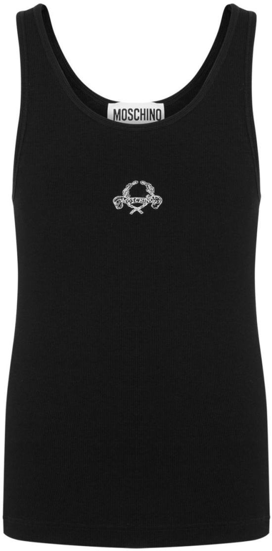 25SS 모스키노 민소매 티셔츠 A890502451555 BLACK