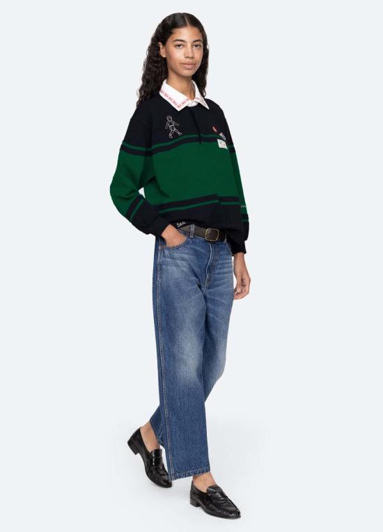  씨뉴욕 폴로 티셔츠 Sea Ny Carolyn L/S 럭비 셔츠 멀티 - SEA NY