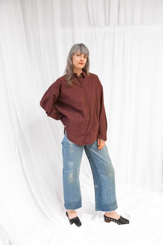  제시 캄 블라우스 제시 캠 앨버타 셔츠 비노 - JESSE KAMM