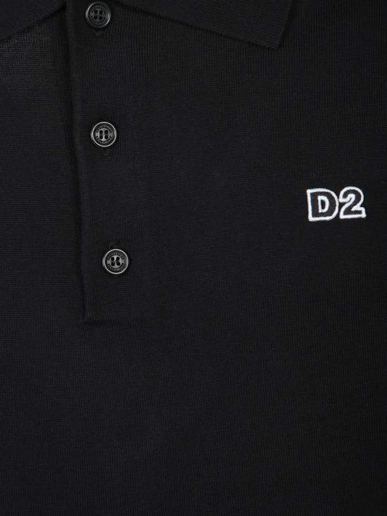 24FW 디스퀘어드2 폴로 티셔츠 S74HA1452D13018900 BLACK - DSQUARED2