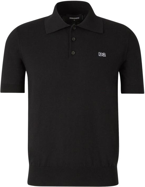 24FW 디스퀘어드2 폴로 티셔츠 S74HA1452D13018900 BLACK - DSQUARED2