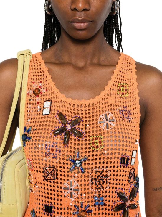 25SS 겐조 민소매 티셔츠 FF52PU7073BF17 ORANGE - KENZO