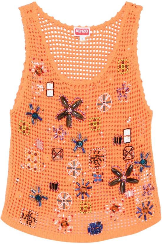 25SS 겐조 민소매 티셔츠 FF52PU7073BF17 ORANGE