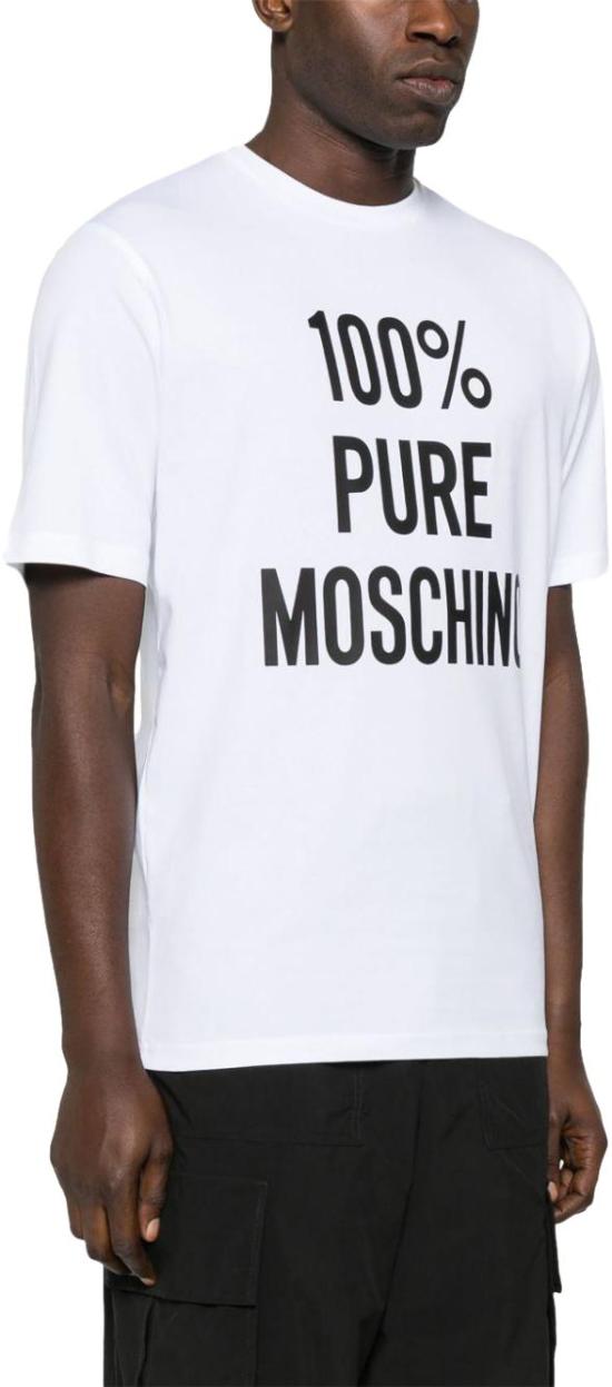  모스키노 반팔 티셔츠 J071502411001 WHITE - MOSCHINO