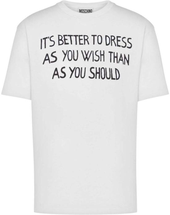 25SS 모스키노 반팔 티셔츠 J071602411001 WHITE