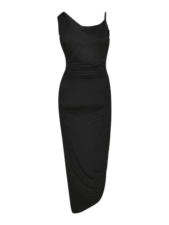 26SS 키아라보니 미디 원피스 ABCIKKIFLOWYBS37 Black