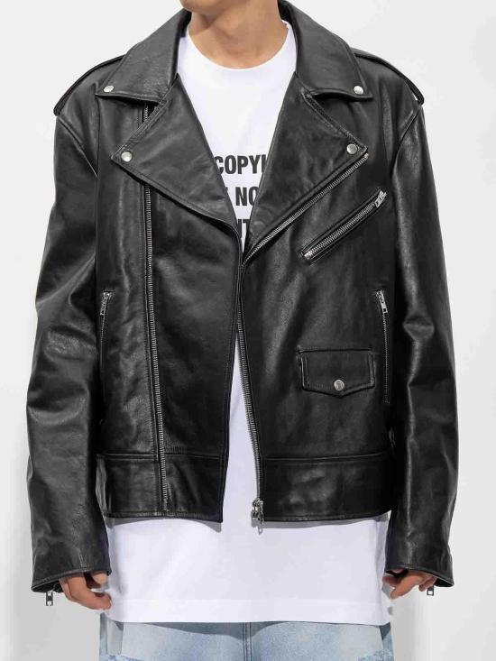  베트멍 바이커 자켓 UE54JA420BBLACK Black - VETEMENTS