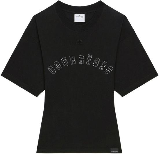  쿠레쥬 반팔 티셔츠 225JTS168JS0112B177 BLACK - COURREGES