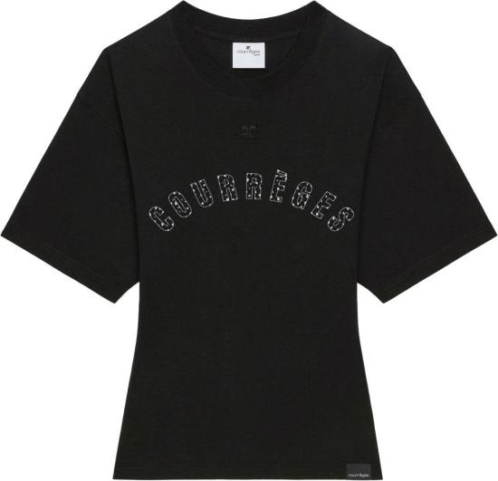  쿠레쥬 반팔 티셔츠 225JTS168JS0112B177 BLACK
