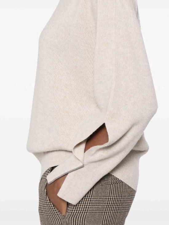 24FW 브루넬로 쿠치넬리 탑 M12191800C9613 Cream - BRUNELLO CUCINELLI