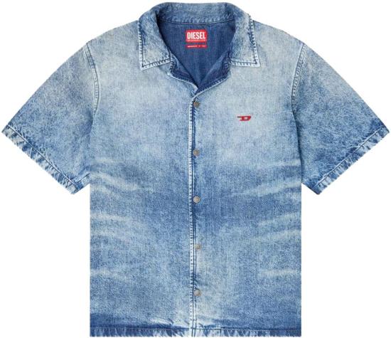 25SS 디젤 데님 셔츠 A191780CMBP01 BLUE