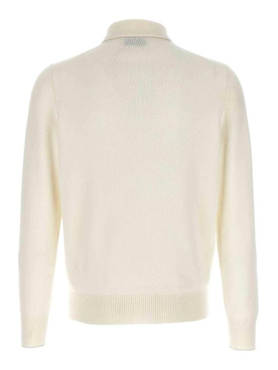 25FW 브루넬로 쿠치넬리 캐시미어 셔츠 스타일 카디건 M22703806CO312 White - BRUNELLO CUCINELLI