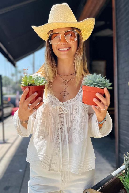  프리피플 블라우스 롱슬리브 에버모어 탑 - FREE PEOPLE