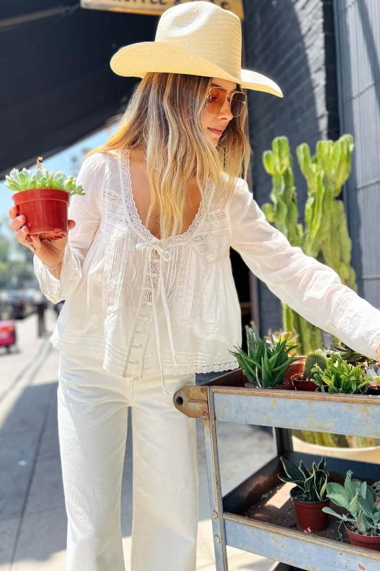  프리피플 블라우스 롱슬리브 에버모어 탑