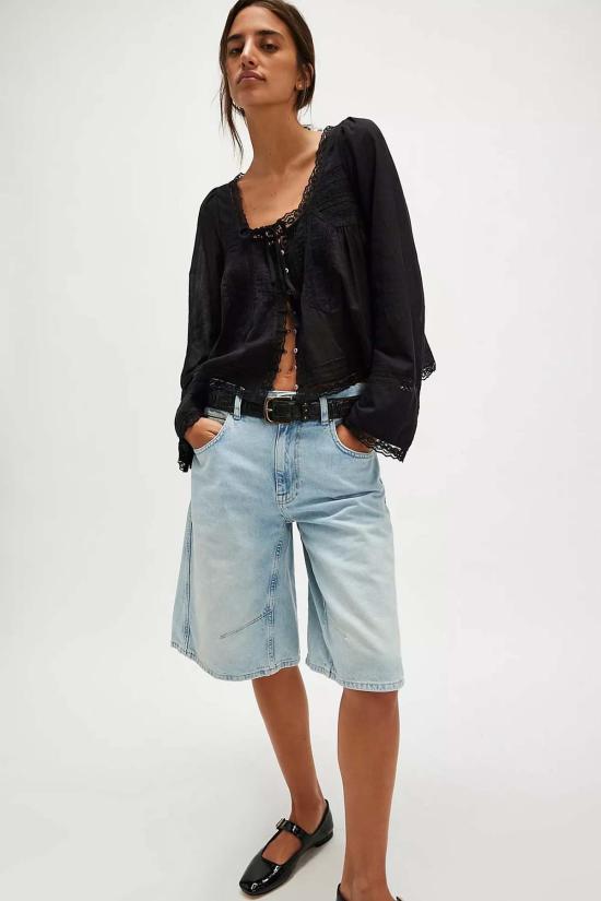  프리피플 블라우스 롱슬리브 에버모어 탑 - FREE PEOPLE