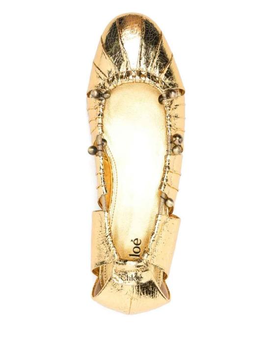 26SS 끌로에 플랫 슈즈 CHC25S08JQO9DA Gold - CHLOE