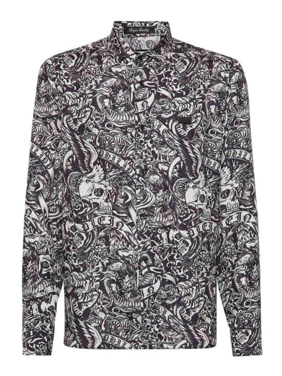  필립 플레인 긴팔 셔츠 MRP2218PTE028N02 Black