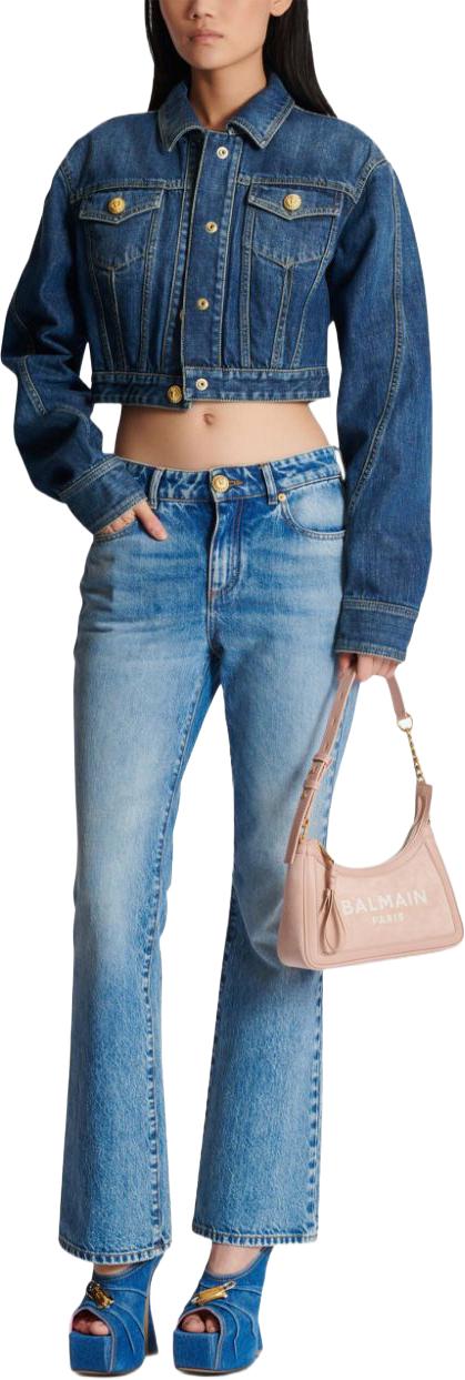  발망 데님 팬츠 EF1MJ130DF246FF BLUE - BALMAIN