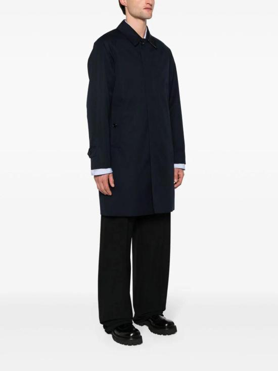  버버리 미드 렝스 캠던 헤리티지 카 코트 8079395 Blue - BURBERRY