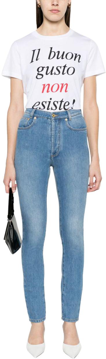  모스키노 반팔 티셔츠 A070904411001 WHITE - MOSCHINO