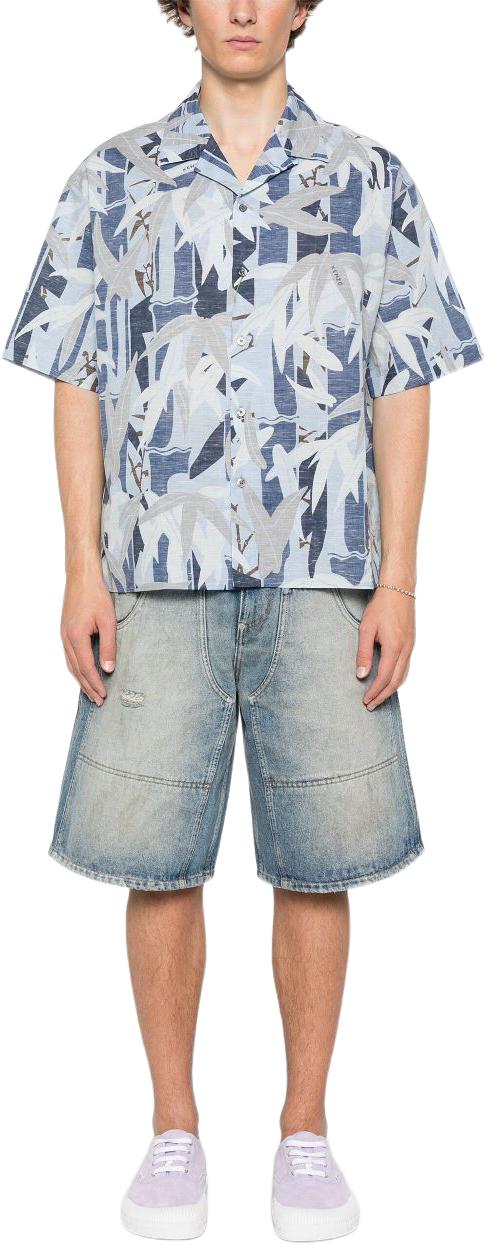  겐조 반팔 셔츠 FF55CH1309P177 BLUE - KENZO
