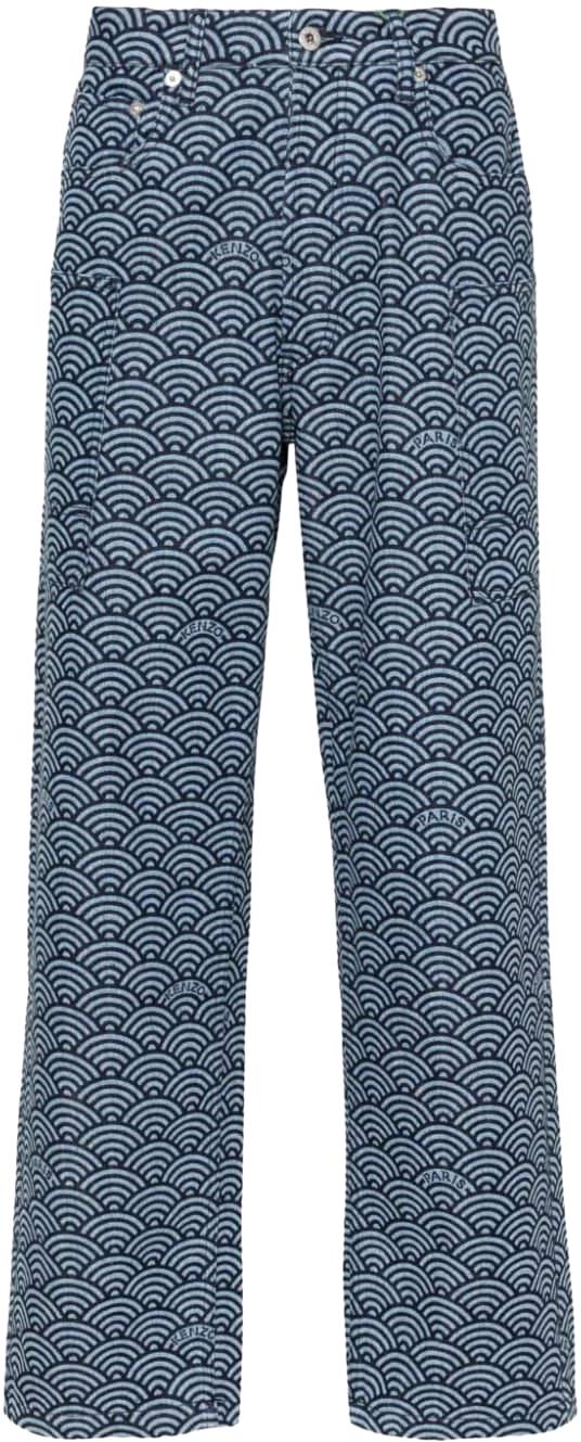  겐조 데님 팬츠 FE55DP4086K1DM BLUE